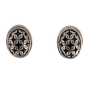 Michael Dawkins Earrings Sterling Silver Pierced Floral design